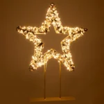 ΦΩΤΙΖΟΜΕΝΟ ΕΠΙΤΡΑΠΕΖΙΟ ΔΙΑΚΟΣΜΗΤΙΚΟ ΑΣΤΕΡΙ ΣΕ ΧΡΥΣΗ ΒΑΣΗ 39Χ11Χ46ΕΚ ΜΕ 600 LED ΘΕΡΜΟ ΛΕΥΚΟ IP44 - Image 2