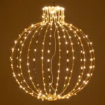 ΧΡΥΣΗ ΜΕΤΑΛΛΙΚΗ ΜΠΑΛΑ Φ56ΕΚ ΜΕ 320 LED ΘΕΡΜΟ ΛΕΥΚΟ IP44 - Image 2