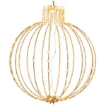 ΧΡΥΣΗ ΜΕΤΑΛΛΙΚΗ ΜΠΑΛΑ Φ56ΕΚ ΜΕ 320 LED ΘΕΡΜΟ ΛΕΥΚΟ IP44