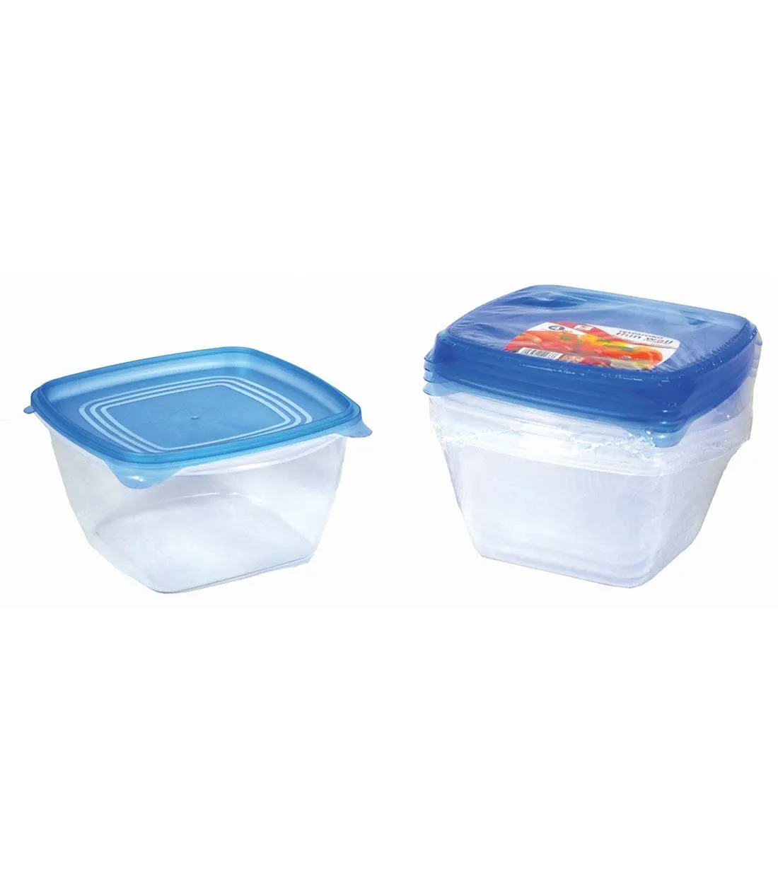 set-docheio-trofimon-4-tmch-tetr Σετ δοχείο τροφίμων τετράγωνο 4τμχ - Image 1