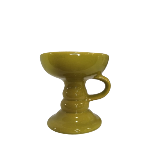 Untitled design (7) Κεραμικό Κηροπήγιο με Λαβή - Γήινη Απόχρωση - Image 1