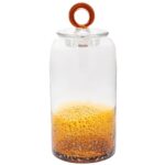 ΓΥΑΛΙΝΟ ΔΙΑΦΑΝΟ-ΚΑΦΕ ΒΑΖΟ ΜΕ ΚΑΠΑΚΙ