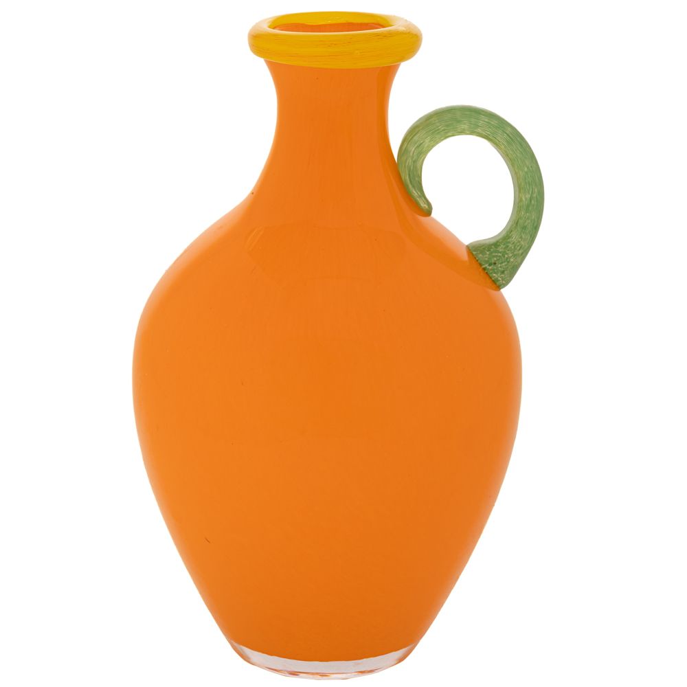 90112 ΧΕΙΡΟΠΟΙΗΤΟ ΓΥΑΛΙΝΟ ΒΑΖΟ 18Χ7Χ27ΕΚ ΠΟΡΤΟΚΑΛΙ - Image 1