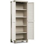 Ντουλάπα Πλαστική Μπεζ 4 Ράφια Excellence Keter 65x45x181υψ - Image 2